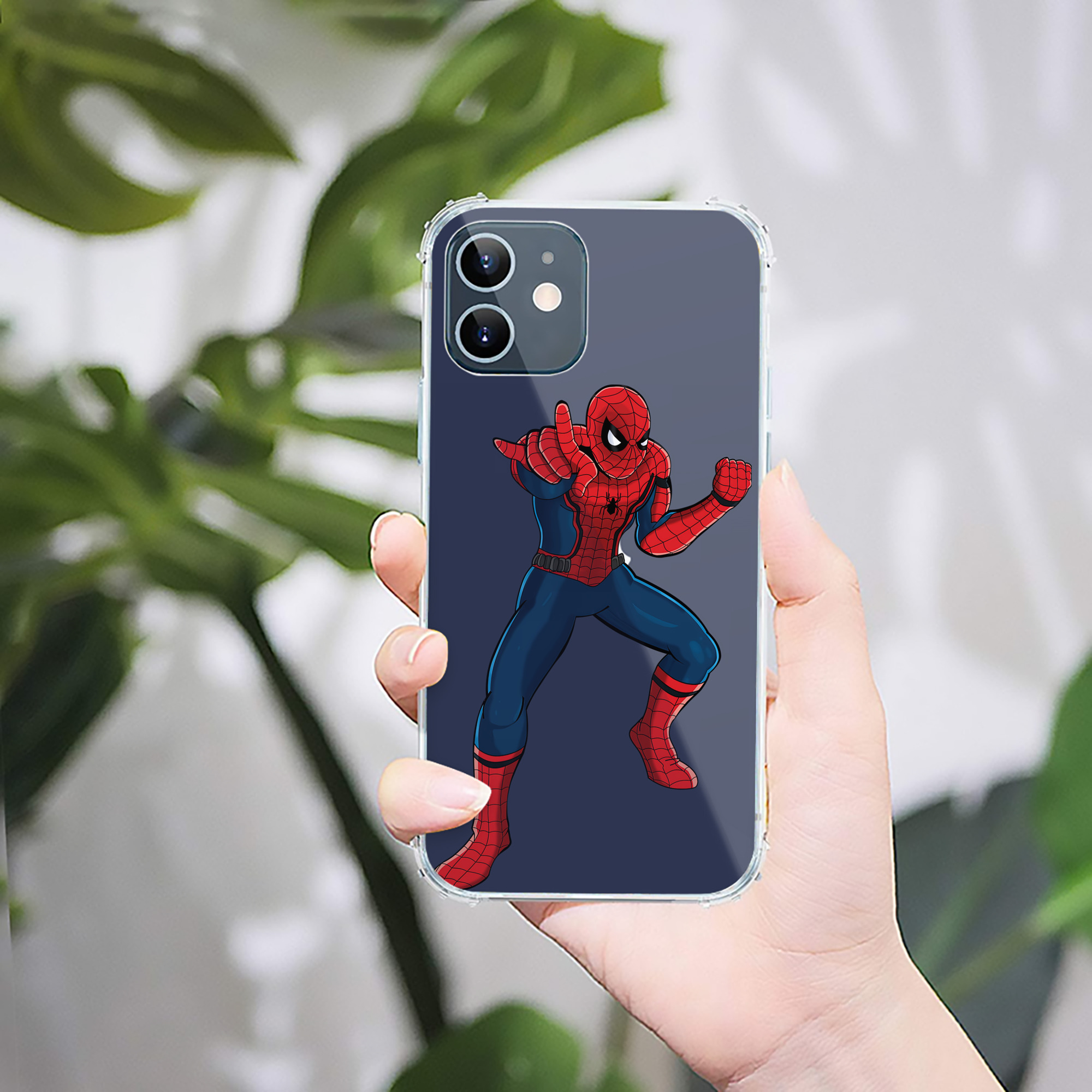 （画像用） Spider Man スパイダーマン 【iPhone 12シリーズ対応】透明スマホケース（クリアソフトケース）